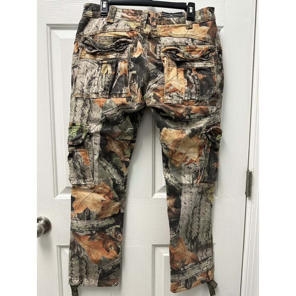 Jordan Craig Men Real Tree Camo Cargo Utility Pants 30x30 Cotton Tree Leaf Print - Picture 2 of 6
